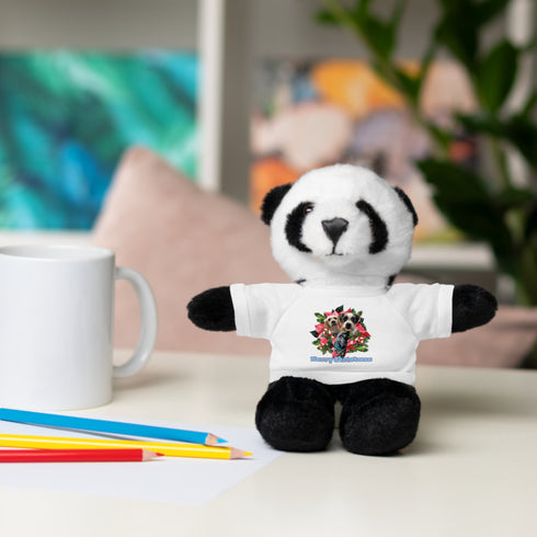 Custom Photo Festive Poinsettia Stuffed Animals with Tee